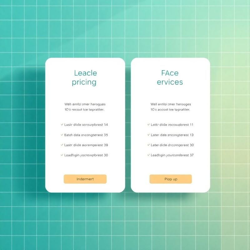 Tarjetas de planes de Orbitedelta con gradiente teal moderno